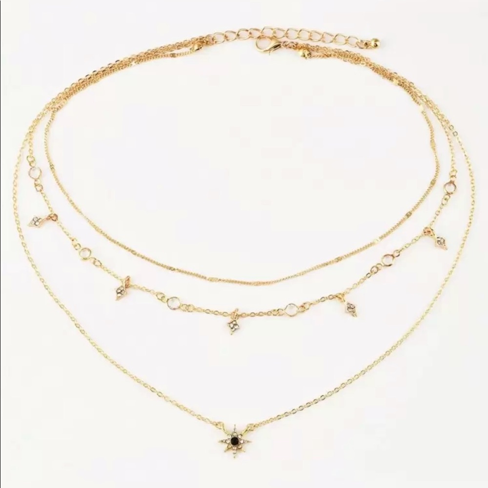 Cute layered star charm necklace - Picture 2 of 4